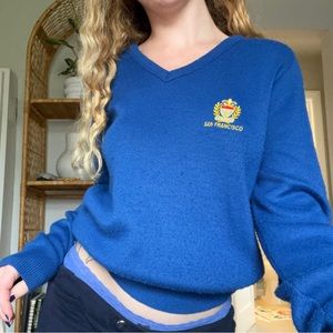 Vintage royal blue San Francisco sweater